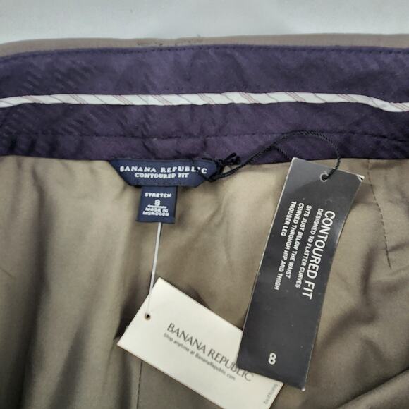 Banana Republic Contoured Fit Dress Pant Career Women 8 Gray Trousers Workwear - Picture 5 of 10